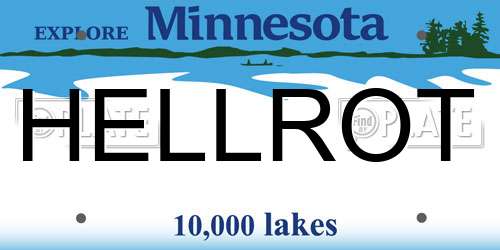 HELLROT Minnesota License Plate