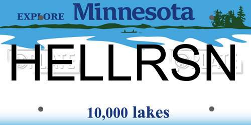 HELLRSN Minnesota License Plate