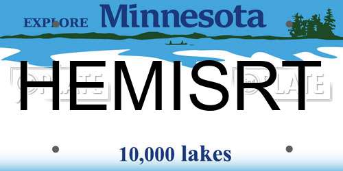 HEMISRT Minnesota License Plate