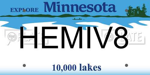 HEMIV8 Minnesota License Plate