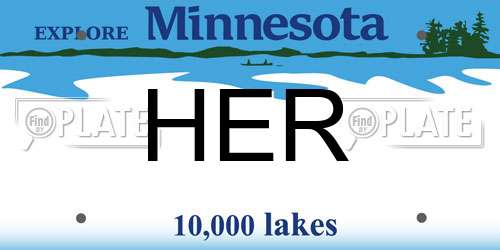 HER Minnesota License Plate