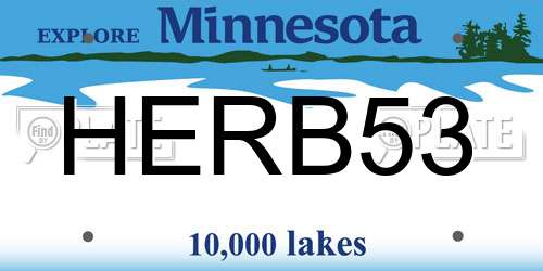 HERB53 Minnesota License Plate