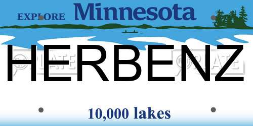 HERBENZ Minnesota License Plate