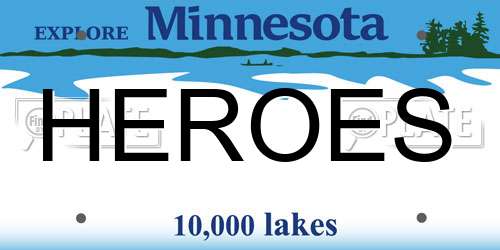 HEROES Minnesota License Plate