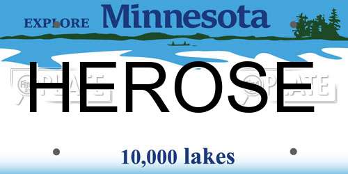 HEROSE Minnesota License Plate