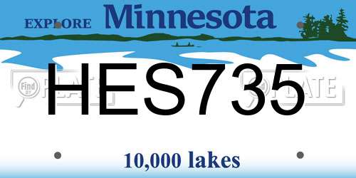 HES735 Minnesota License Plate