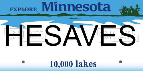 HESAVES Minnesota License Plate