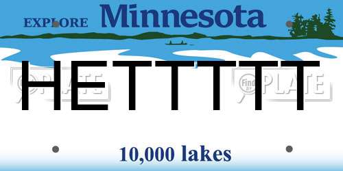 HETTTTT Minnesota License Plate