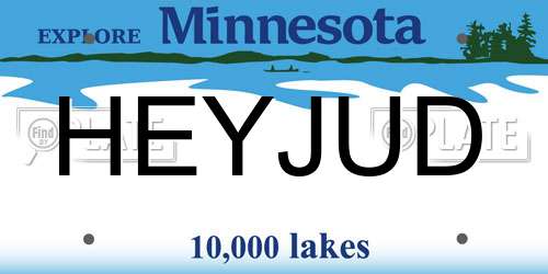 HEYJUD Minnesota License Plate