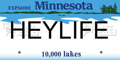 HEYLIFE Minnesota License Plate