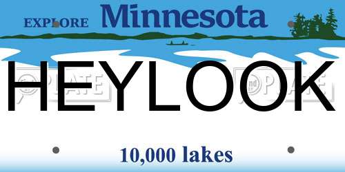 HEYLOOK Minnesota License Plate