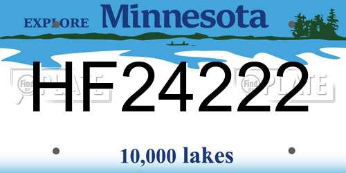 HF24222 Minnesota License Plate