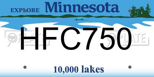 HFC750 Minnesota License Plate