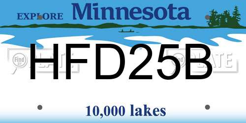 HFD25B Minnesota License Plate