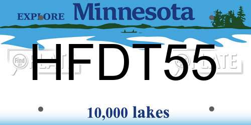 HFDT55 Minnesota License Plate