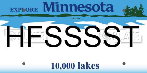 HFSSSST Minnesota License Plate