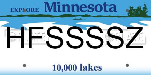 HFSSSSZ Minnesota License Plate