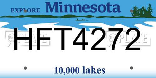 HFT4272 Minnesota License Plate