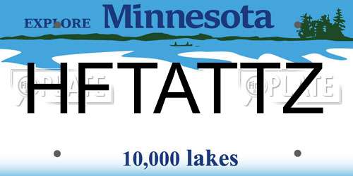 HFTATTZ Minnesota License Plate