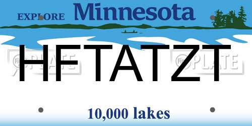 HFTATZT Minnesota License Plate