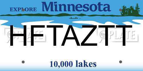 HFTAZTT Minnesota License Plate