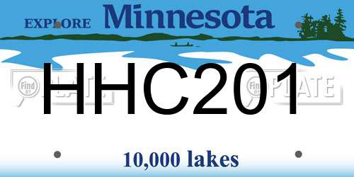 HHC201 Minnesota License Plate
