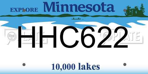 HHC622 Minnesota License Plate