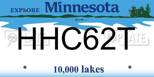 HHC62T Minnesota License Plate