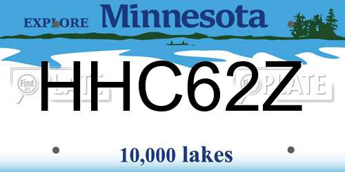 HHC62Z Minnesota License Plate