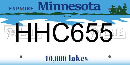HHC655 Minnesota License Plate