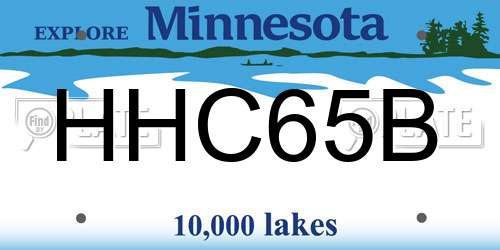 HHC65B Minnesota License Plate