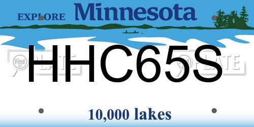 HHC65S Minnesota License Plate