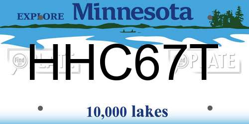 HHC67T Minnesota License Plate