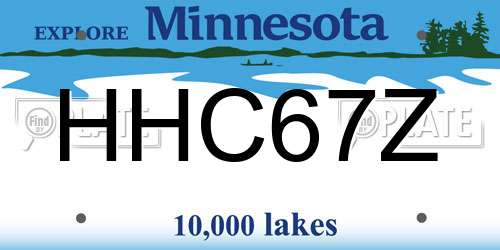HHC67Z Minnesota License Plate