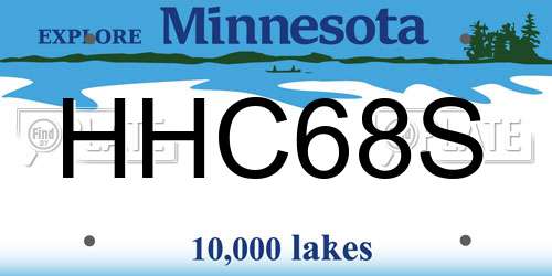 HHC68S Minnesota License Plate