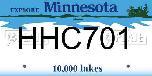 HHC701 Minnesota License Plate