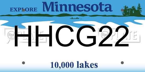 HHCG22 Minnesota License Plate