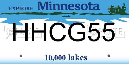 HHCG55 Minnesota License Plate