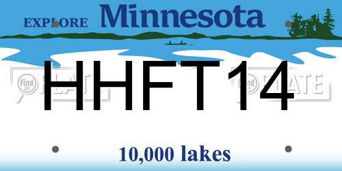 HHFT14 Minnesota License Plate