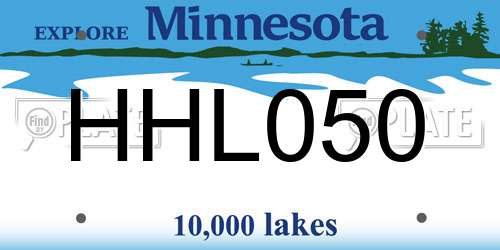HHL050 Minnesota License Plate