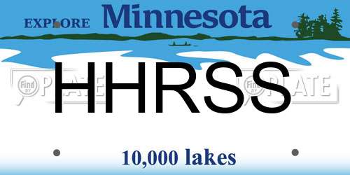 HHRSS Minnesota License Plate