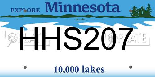 HHS207 Minnesota License Plate