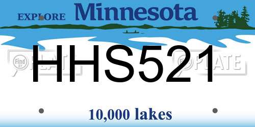 HHS521 Minnesota License Plate