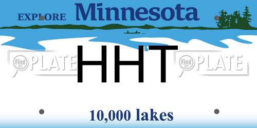 HHT Minnesota License Plate