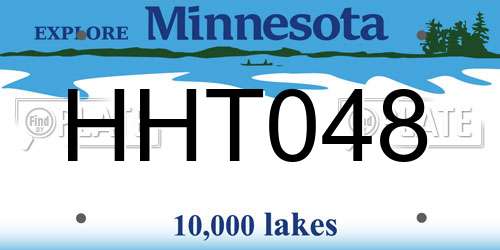 HHT048 Minnesota License Plate