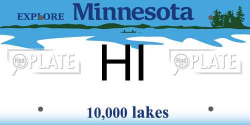 HI Minnesota License Plate