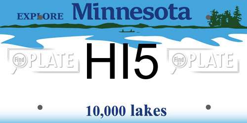 HI5 Minnesota License Plate