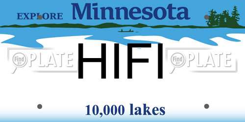 HIFI Minnesota License Plate