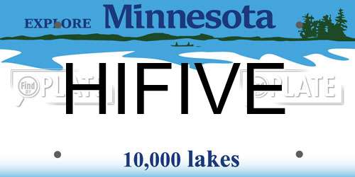 HIFIVE Minnesota License Plate