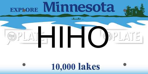 HIHO Minnesota License Plate